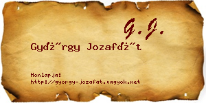 György Jozafát névjegykártya